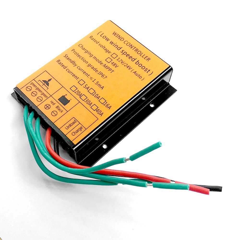 Auto Switchable Waterproof Wind Generator Controller DC 12/24V 800W MPPT Windturbine Generator Controller with LED light