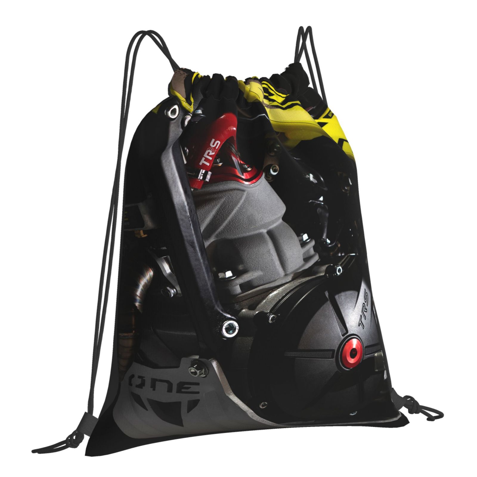 TRS Motorcycle Waterproof Drawstring Backpack Backpack Unisex Sports Fitness Travel Outdoor Sports Drawstring Pocket: Default Title