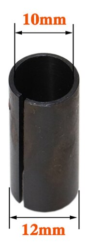 Universal 6-12.7mm Gravbit CNC Router Verktyg Collet Chuck Snabbyte Adapterhållare Fräs Maskintillbehör: 12mm to 10mm