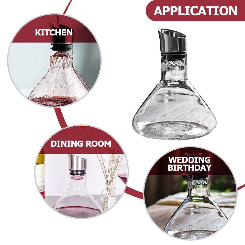 Waterfall Style Decanter Glass Decanter for Bar Dispenser Pot