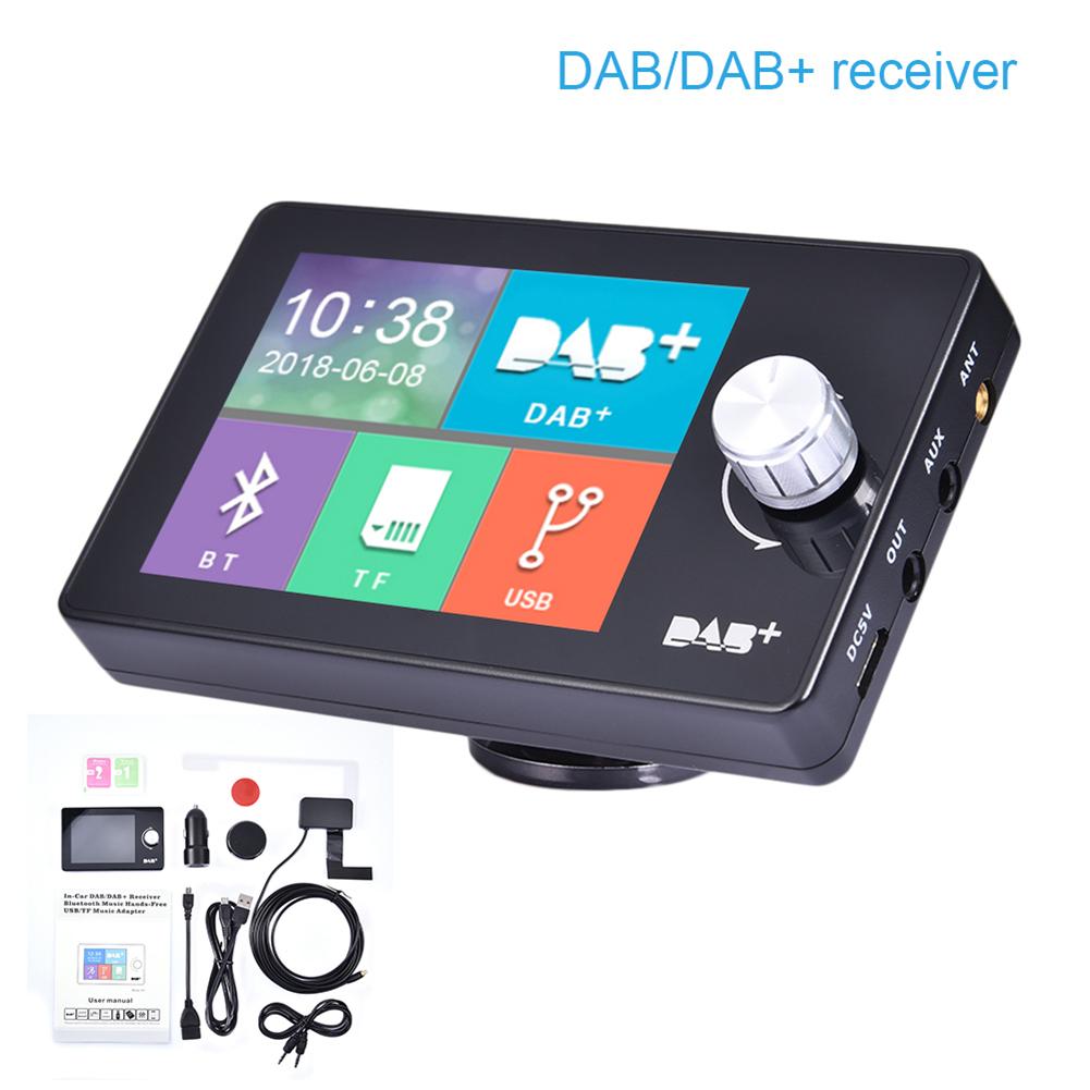 Digital Broadcast DAB+ Car Radio Receiver Aux Output Color Screen Bluetooth Music Player Hands-Free Video Display Multifunction