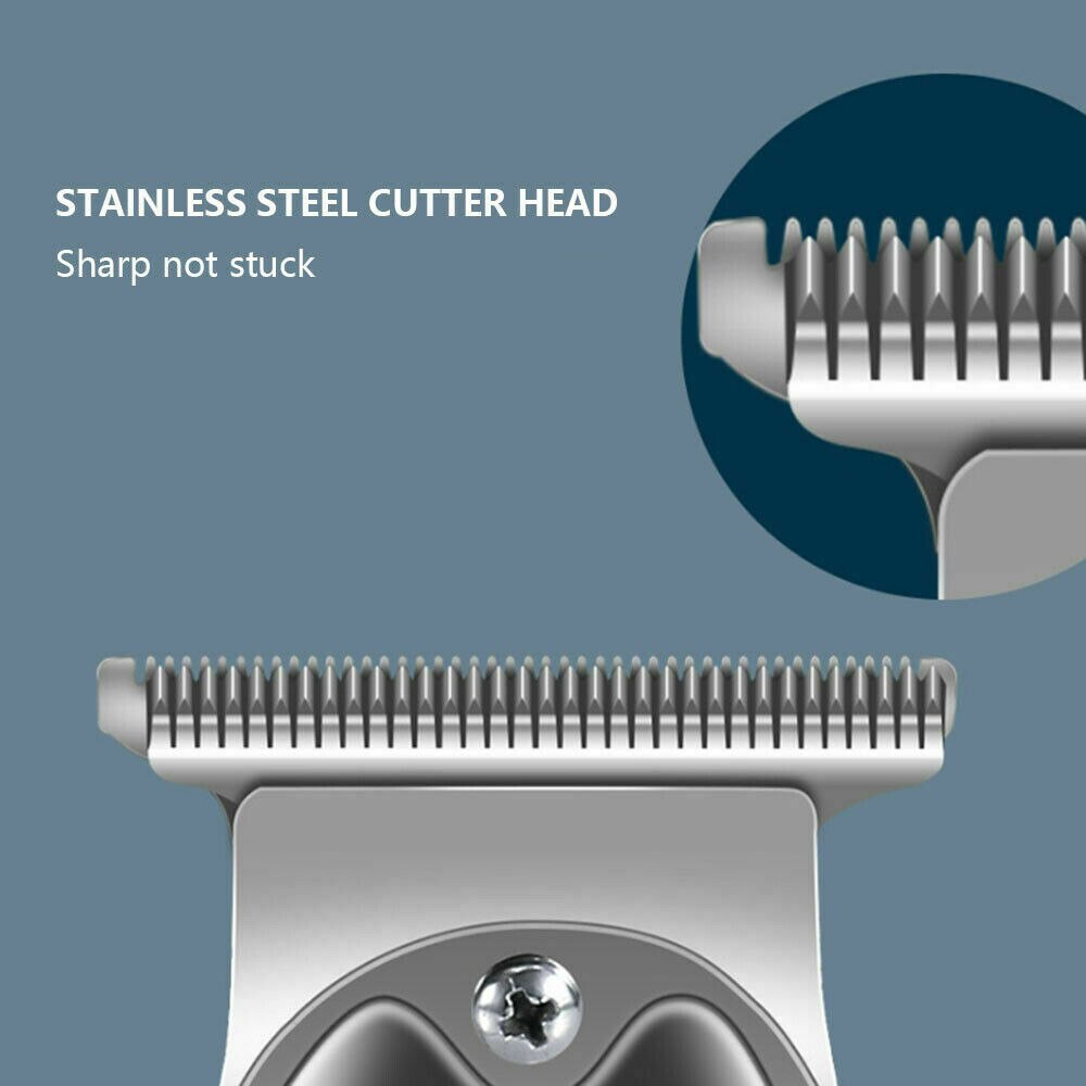 Hair Clipper All Metal Men Electric Cordless Hair Trimmer for barber 0mm Baldheaded T Blade Finish Haircut Machine