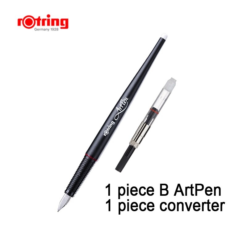 rotring Art Pen Sketch Fountain Pen drawing EF/ F/M/ B/1.1mm/1.5mm/1.9mm/2.3mm 1 Piece: B and converter