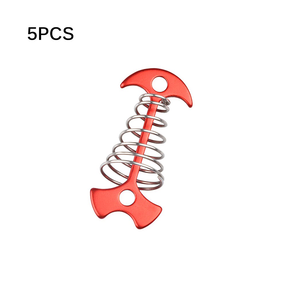 5 Pieces Of Wooden Floor Spring Nails Windproof Outdoor Buckle Camping Spring Nail Fixing Hook Fixing Awning Tent Fixing Clasp