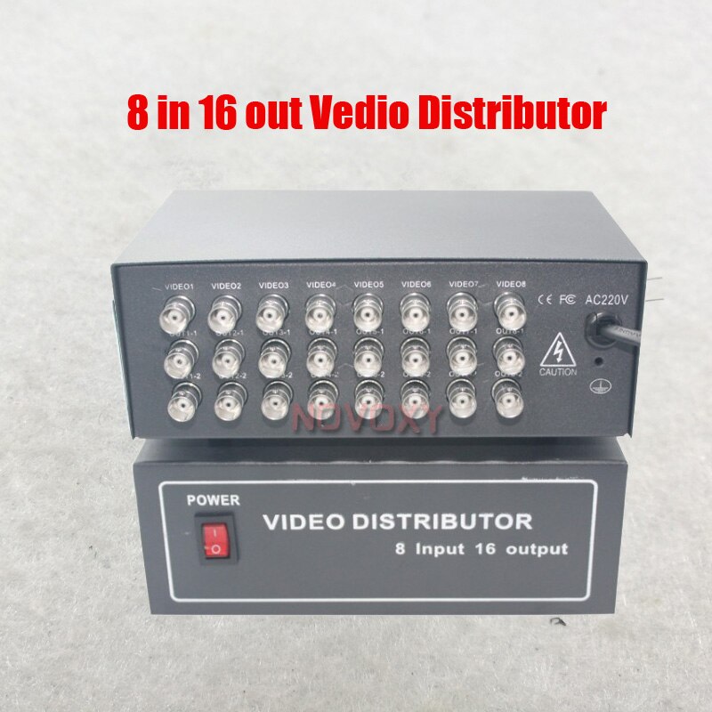 8 in 16 ud tvi cvi ahd cvbs signal video distributør forstærker 8ch to 16ch splitter til cctv sikkerhedskamera: Sd version