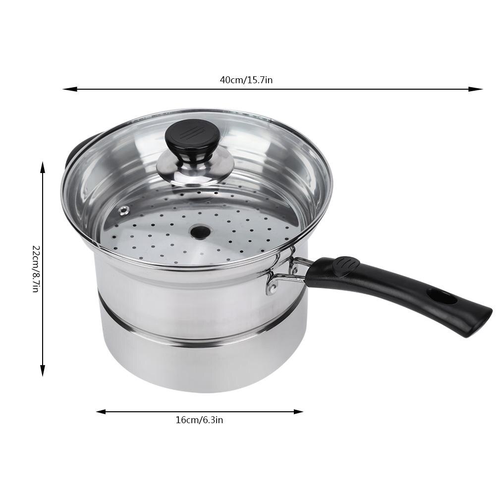 201 Kitchen Pot Stainless Steel Nonmagnetic Non-stick Stockpot Cookware Milk Instant Noodles Soup Pot