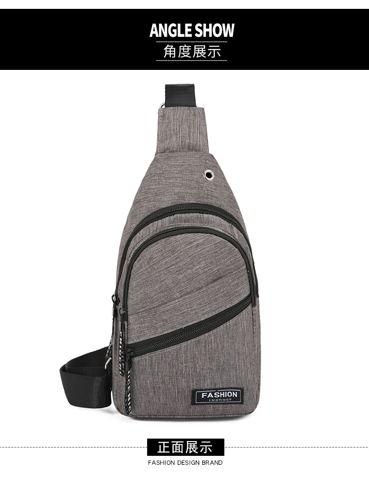 Menn slynge midjepakke canvas usb-lading sport crossbody håndvesker for menn brystvesker belte midjepakker