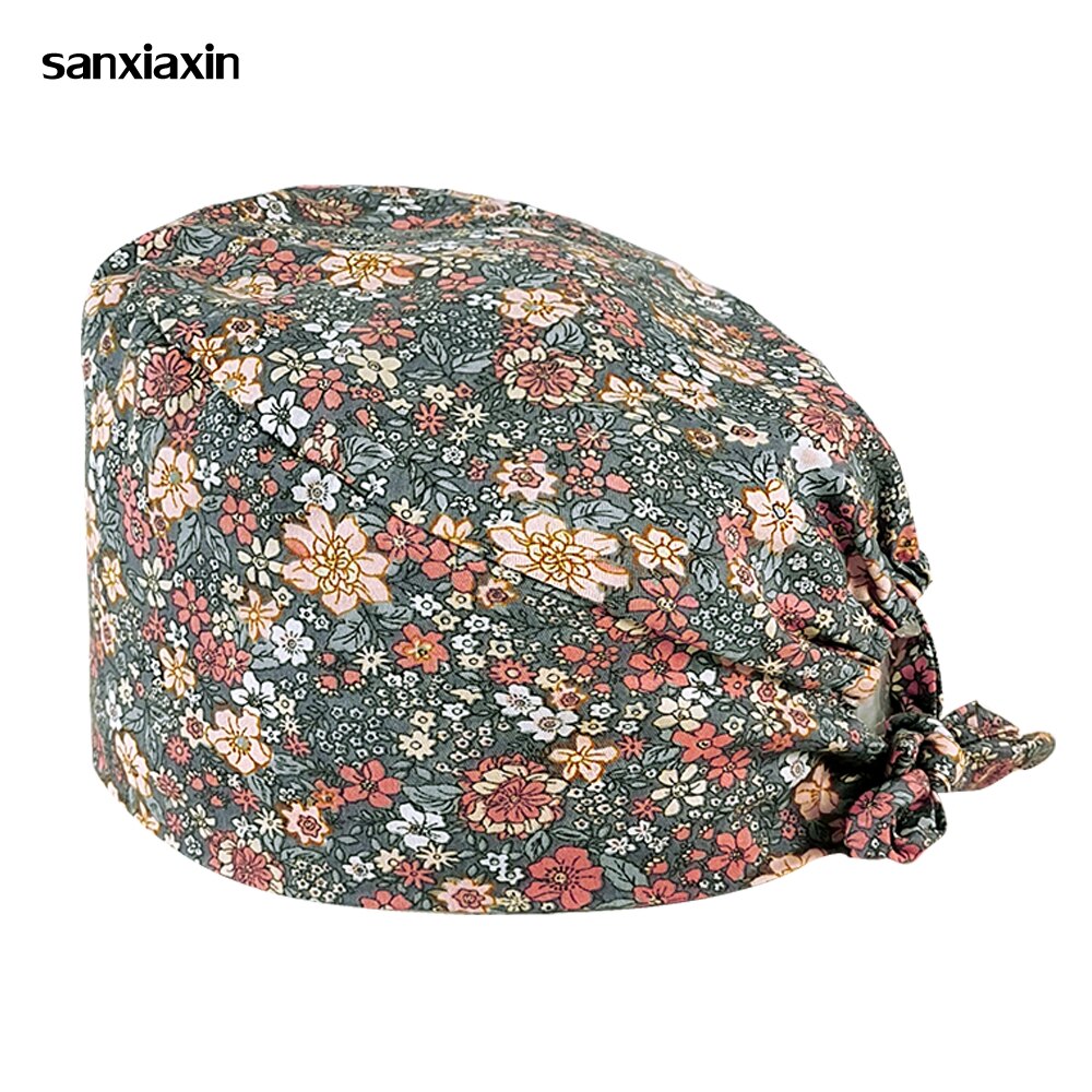 Cartoon Printing Verstelbare Ademend Scrub Cap Beauty Salon Lady Verpleging Cap Ziekenhuis Chirurgische Caps