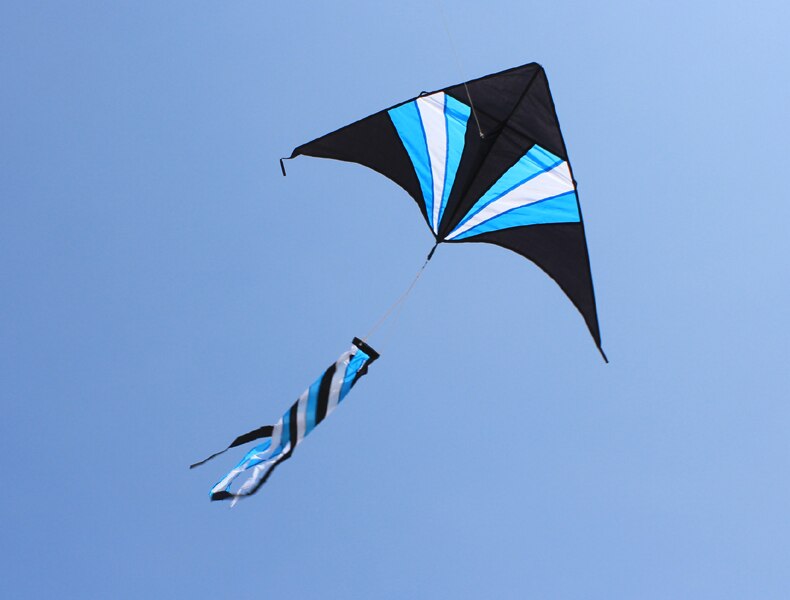 Outdoor Fun Sports Rainbow Triangle Kite With Windsock Handle And Line Good Flying