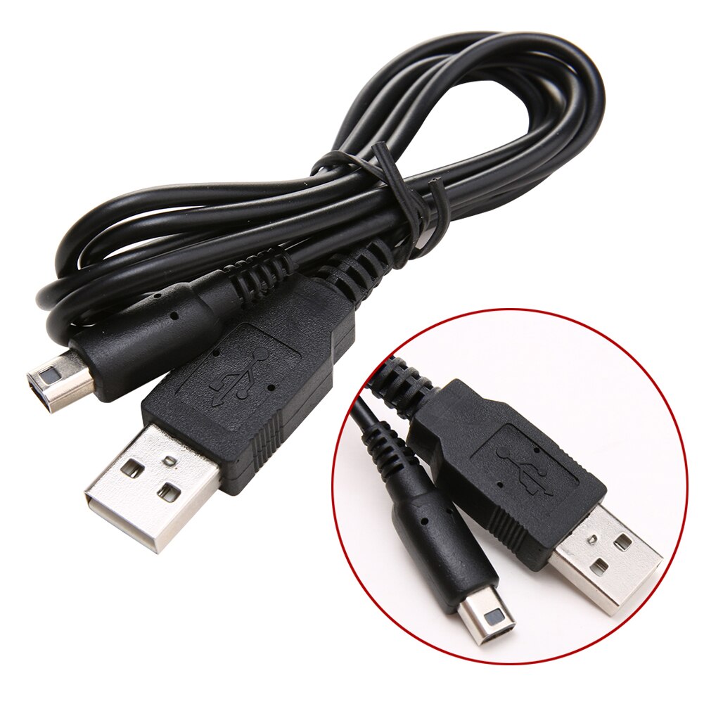 Cable USB de 1m para Nintendo 2DS, NDSI, 3DS, 3dsxl, 3DS, 3dsxl