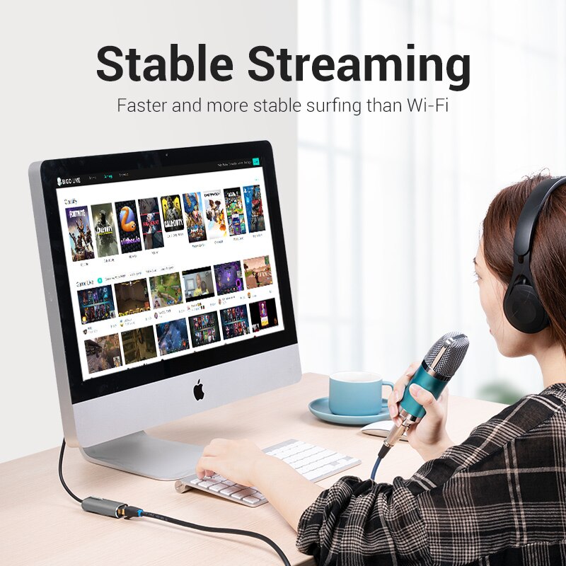 Drag Usb Ethernet Adapter Usb 3.0 Netwerk Te RJ45 Snelheid 1000M Lan Adapter Voor Windows Mac Xaiomi Ethernet usb Adapter