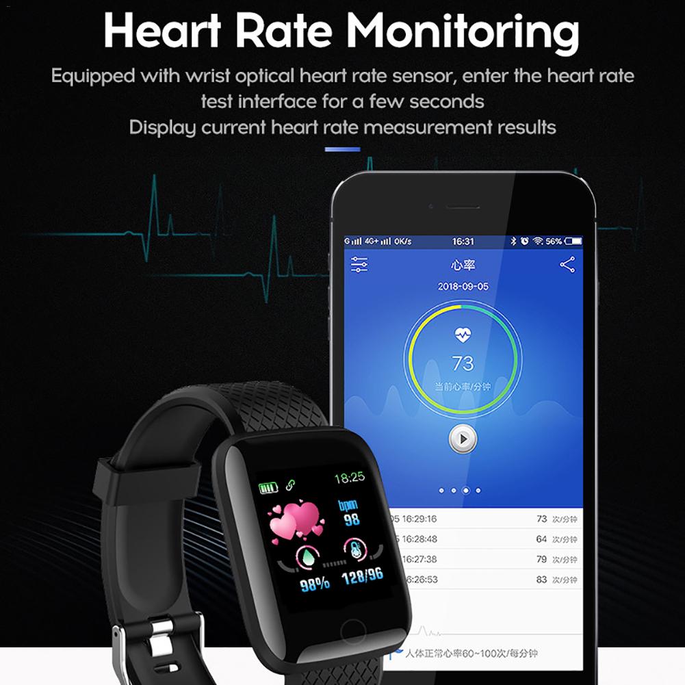 116 Plus Smart Horloge Bond Touch Sport Fitness Bluetooth Armband Intelligent Smartwatch