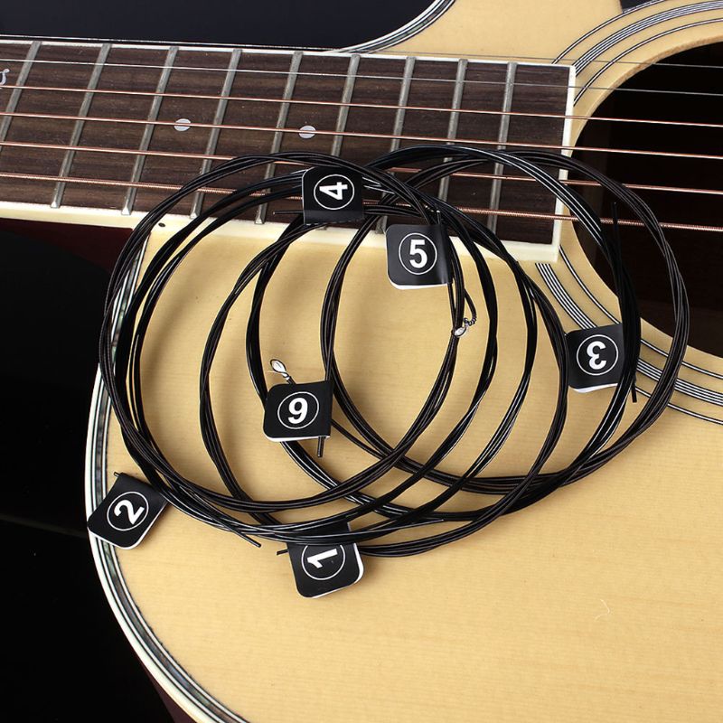 6pcs/set Nylon + 3% Polyester Classic Guitar Strings 028-045 Color Plated Wire Y51D