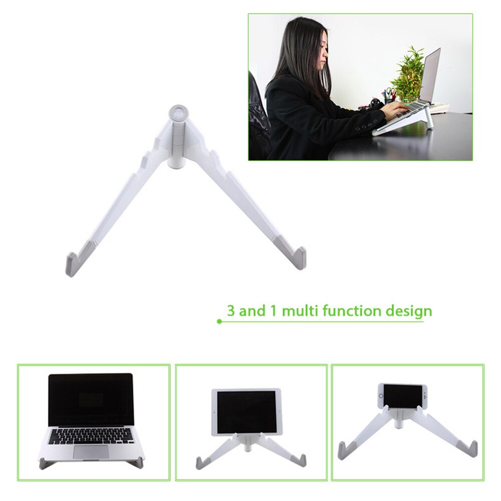 Portable 10 to 15 inch Notebook Holder Anti Slip Tablet Stand Multifunction Foldable Cooler Bracket for Laptop Pad Phone