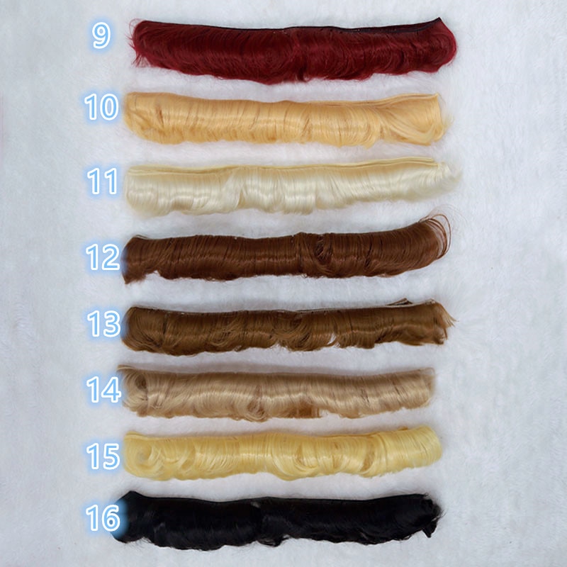 1 pcs Hair bang 5cm*100cm Imitation mohair fiber wigs for 1/3 1/4 1/6 BJD SD chole Ye Luoli doll Wigs curl Hair air bangs wigs