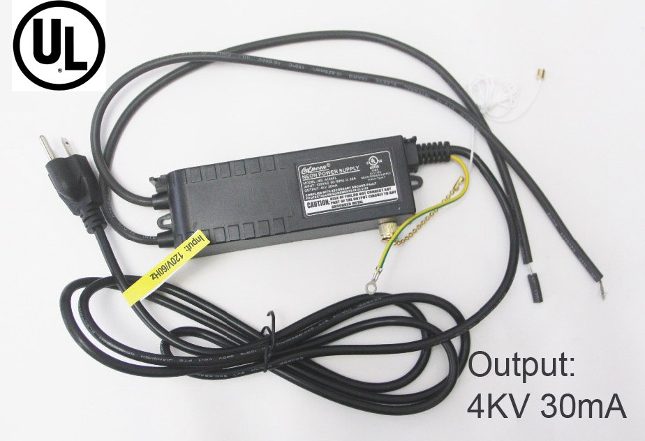 UL certification Neon Light Transformer Power Supply Neon Lamp Rectifier Electronic High-frequency Transformer 4KV 30mA