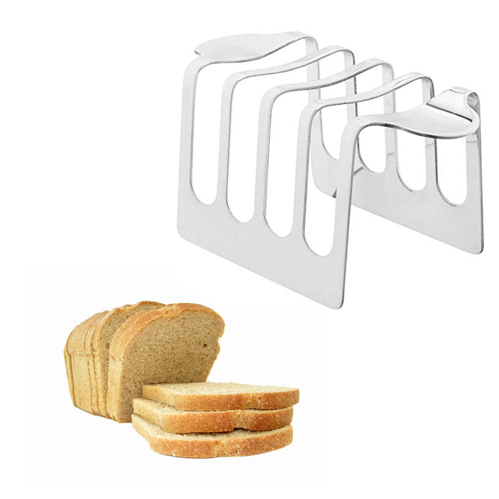 Toast Houder Keuken Hotel 4 Plakjes Brood Rack Thuis Voor Bakken Kleine Restaurant Gebak Eettafel Rvs Duurzaam Schoon