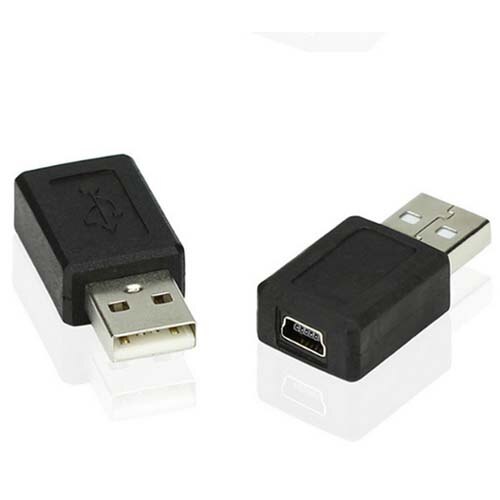 mini usb b 5 pins female jack to usb a 2.0 male connector adapter M/F