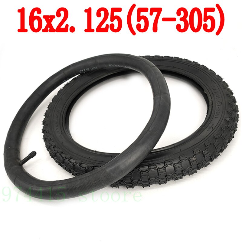 Elfordon 16 tums däck 16 x 2.125 (50-305)  för elcykeldäck cykeldäck