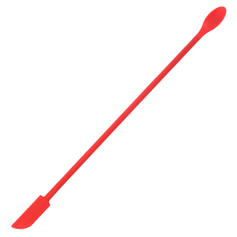 Spatule à confiture allongée en Silicone, grattoir à Double tête, bouteille cosmétique, spatule à Sauce aux fruits, accessoires d&#39;ustensiles de cuisine: Red L