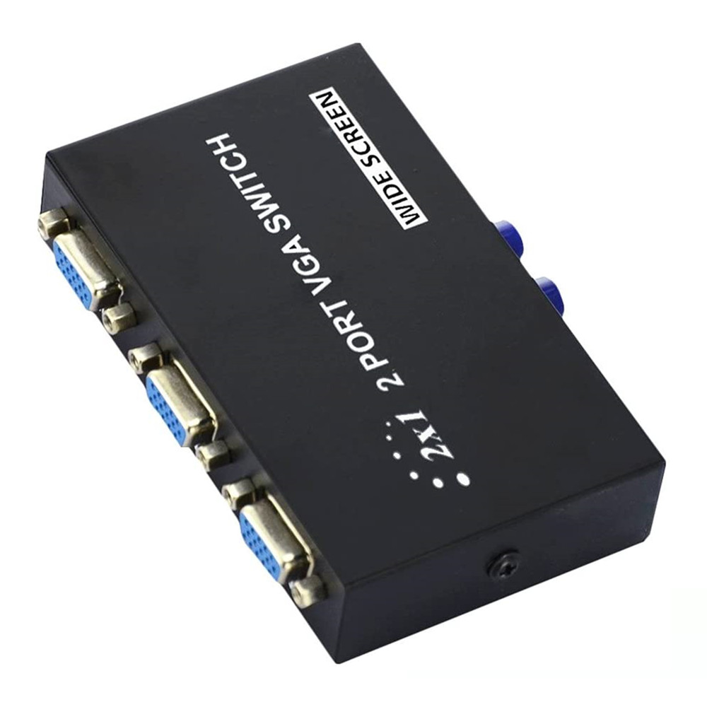 2 In 1 Heraus Mini 2 Port VGA Selector Box VGA/SVGA Manuelle Sharing Selector Switch Box Switcher Splitter für LCD PC Monitor