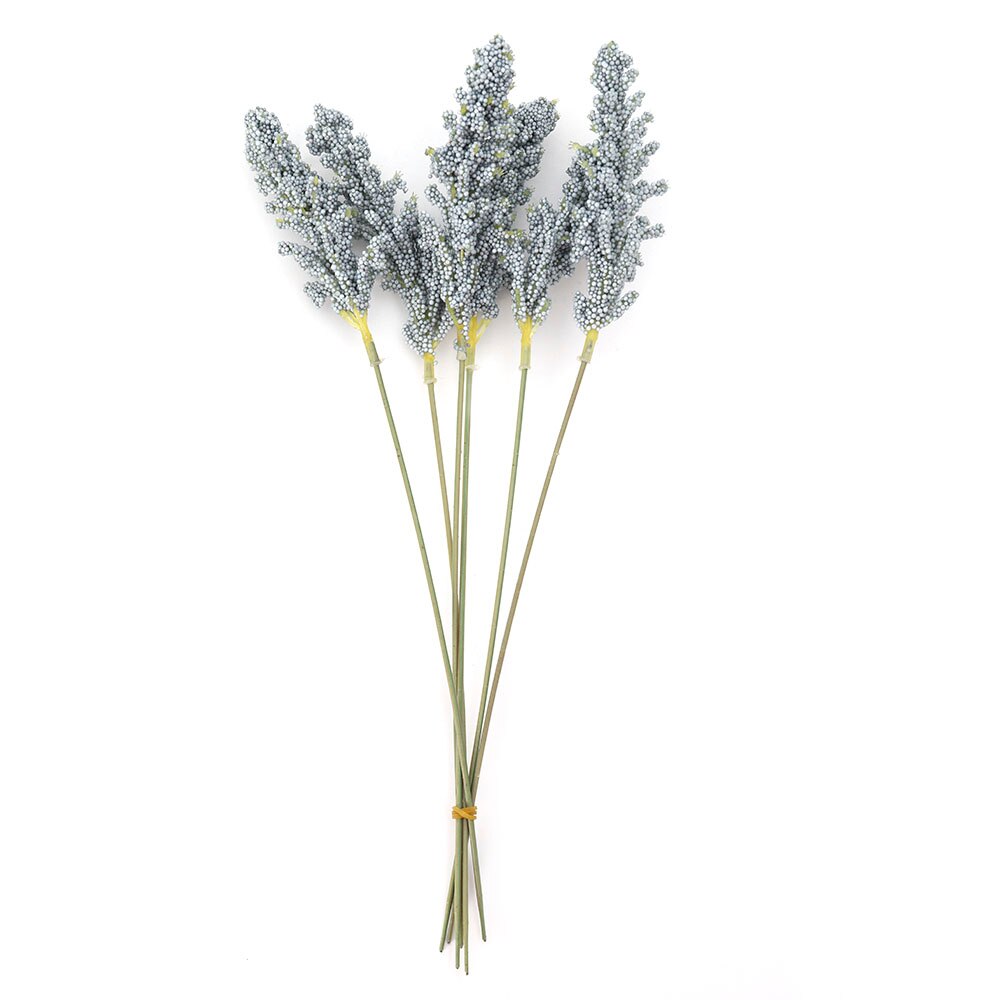 Kunstig vanilje mini skum bær spike kunstige blomster buket til hjemmeplante vægdekoration korn plante bunke: Ta176