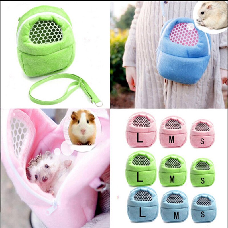 Hamster Pocket Hond Tas Hamster Rat Egel Chinchilla Fret Puppy Cat Pet Carrier Pelucia Slaap Opknoping Tas Voor Kleine honden