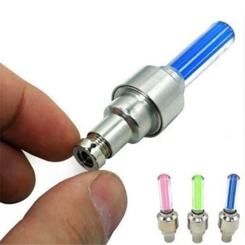 2Stck Mini Fahrrad Licht Mit Keine Batterie Berg Straße Fahrrad Fahrrad Warnleuchten LED Reifen Reifen Ventil Kappen Rad speichen LED Licht