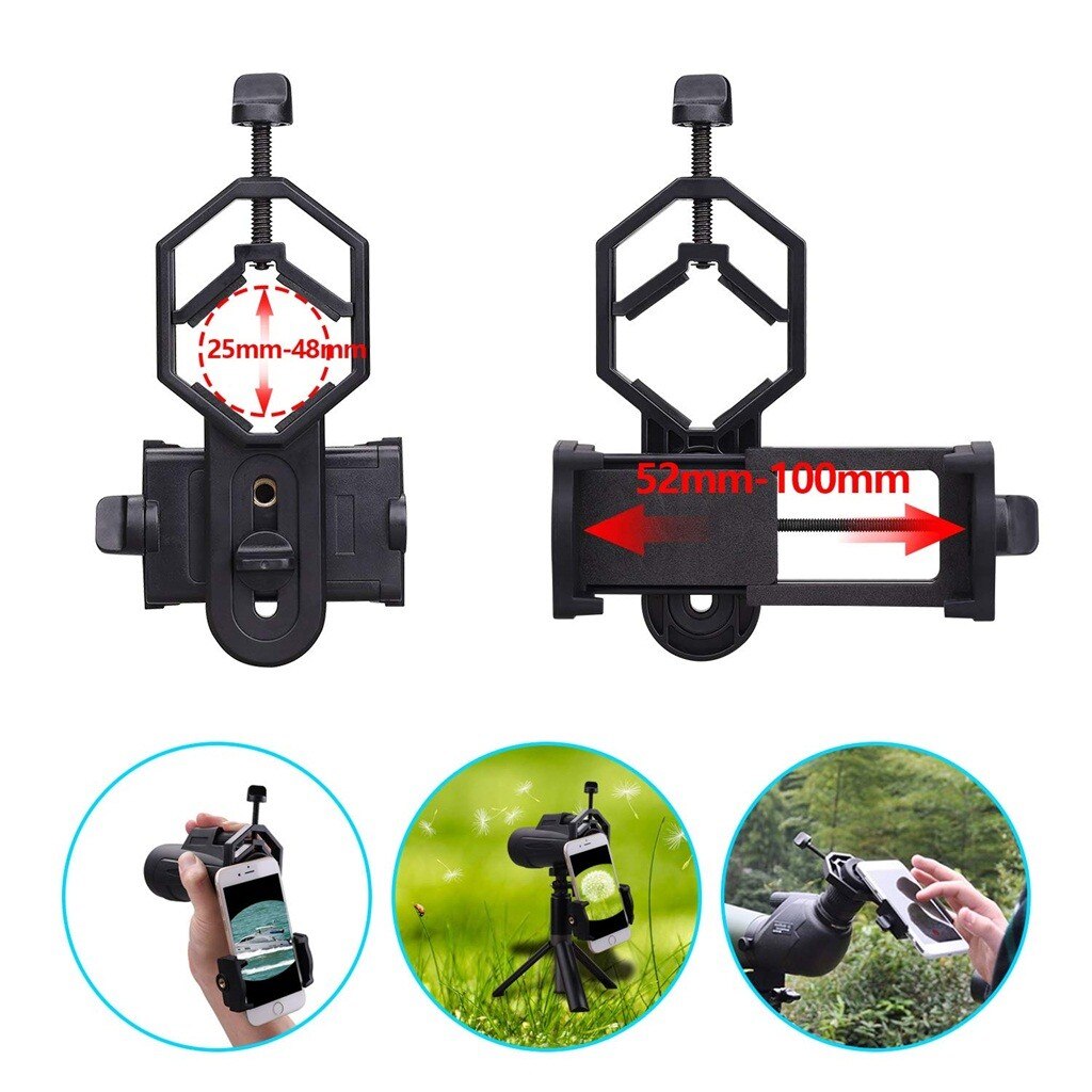 Universal Optical Monocular Telescope Holder Adjustable Adapter Clip Mount Bracket For Mobile Smart Phone Support Tripod