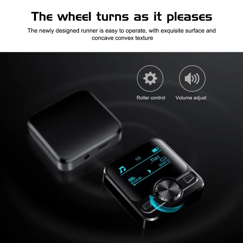 Reproductor MP3 M9, reproductor de música Digital portátil, Radio FM, compatible con función BT, auriculares de 3,5mm, batería recargable de Metal