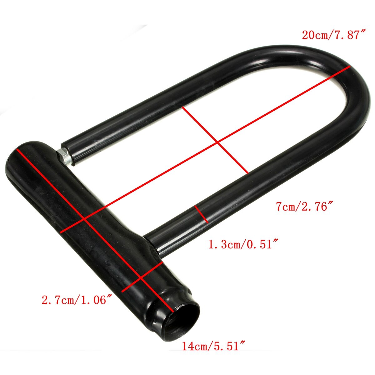 Universal Motorcycle Mountain Bike Bicycle Safety U-Lock Security Anti-theft Lock Holder & Bracket 20cm
