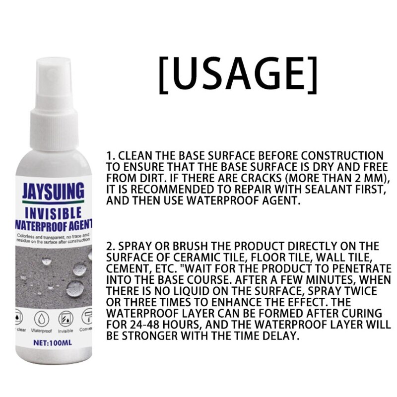 100Ml Onzichtbare Waterdichte Middel Kit Voor Dak Lekvrije Doorlatend Dak Lijm Q84D