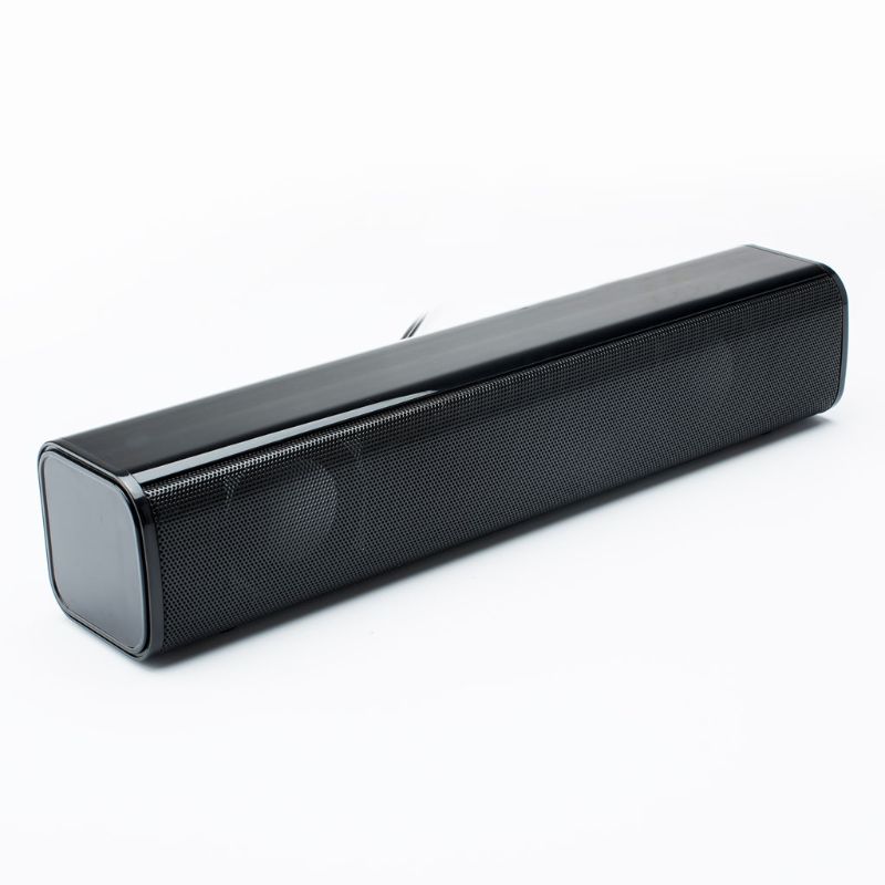 Desktop Strip Soundbar Speaker with 3.5mm Stereo Volume Control and USB Powered for PC Laptop Mobile Phone Tablet MP3