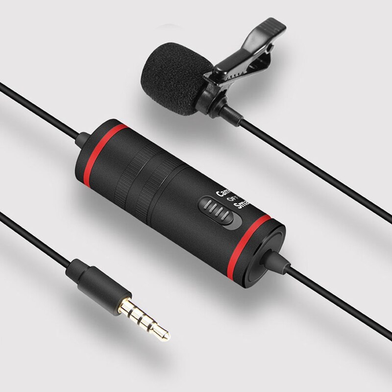 Lavalier Microphone Lapel Condenser Mic Omnidirectional Noise Canceling for Camera and Phone