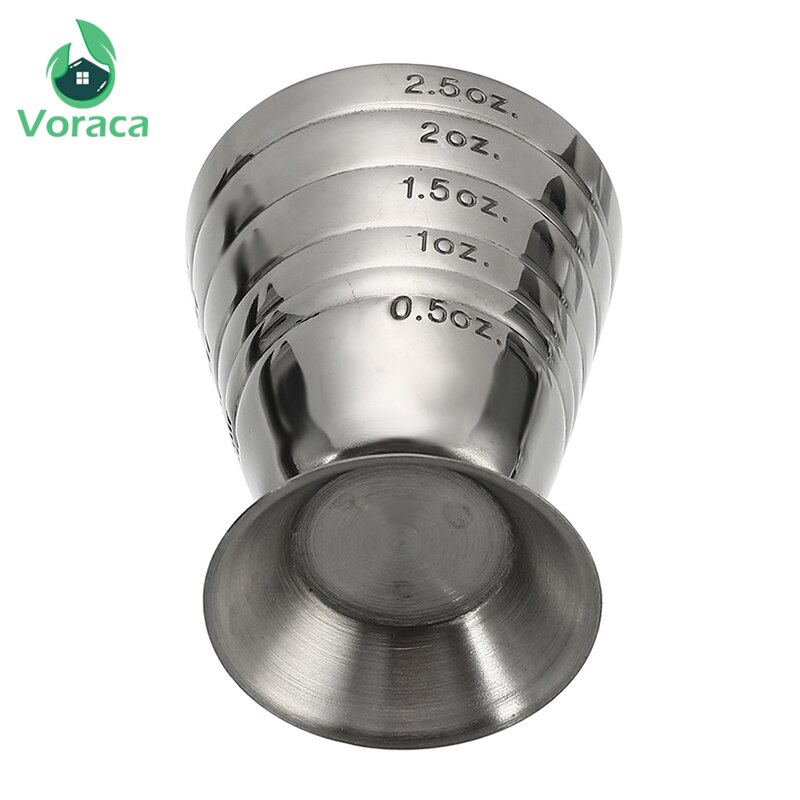 Tasse de mesure en acier inoxydable | 75ml 3 en 1, outils à Cocktail, Bar gabarit, tasse avec/ml/oz, unité de mesure Tbsp pour Bars faisant des boissons mélangées