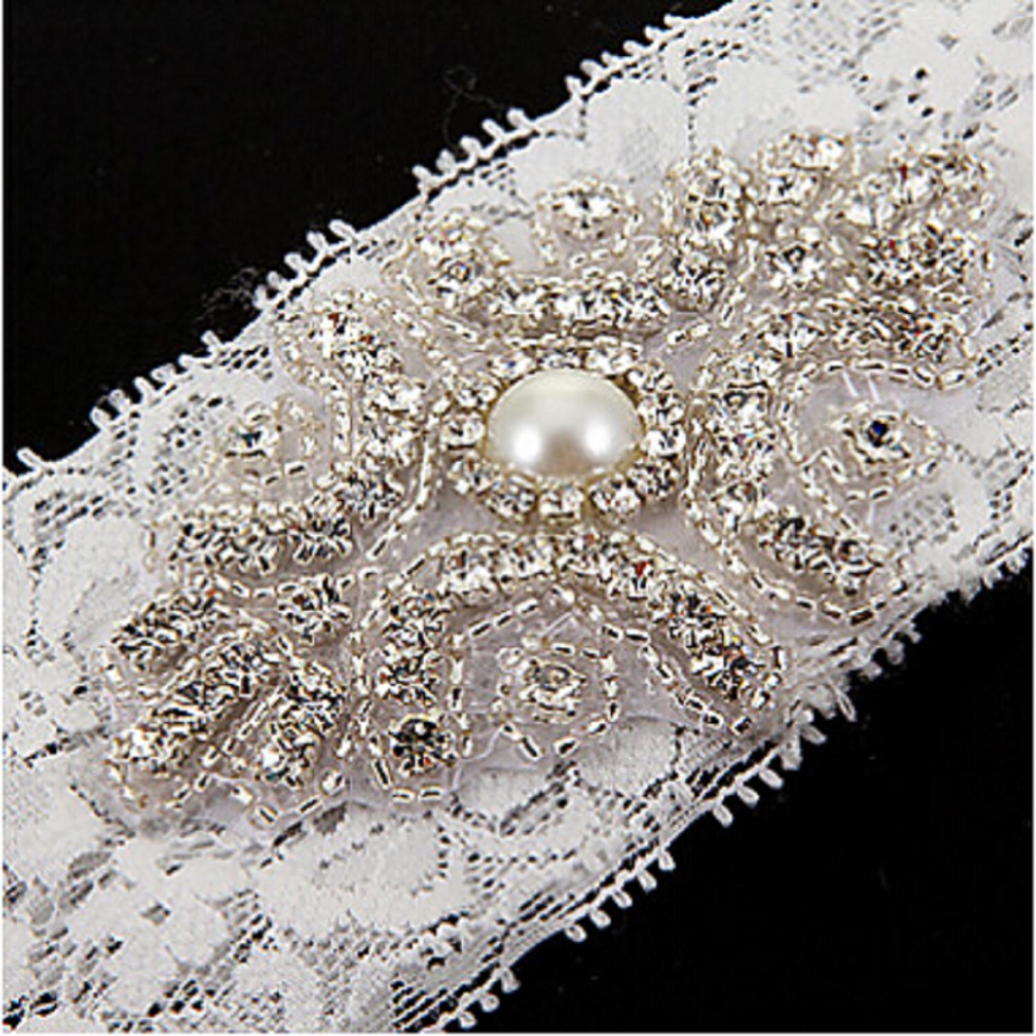 LACE TRIM WEDDING BRIDE STRETCH GARTER HEN PARTY PROM DECOR BRIDAL ACCESS