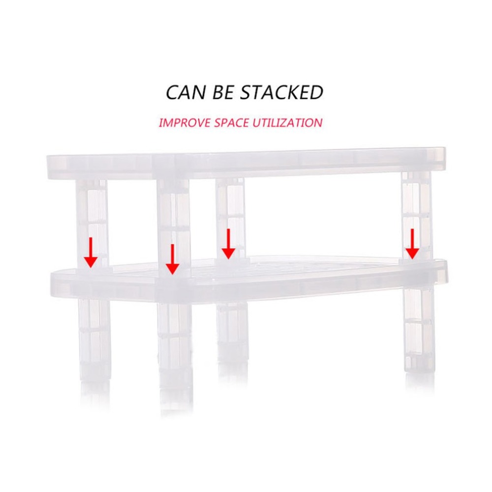 Single Layer Dish Plate Storage Organizer Transparent Antibacterial Vertical Dish Rack Kitchen Rack Space-Saving