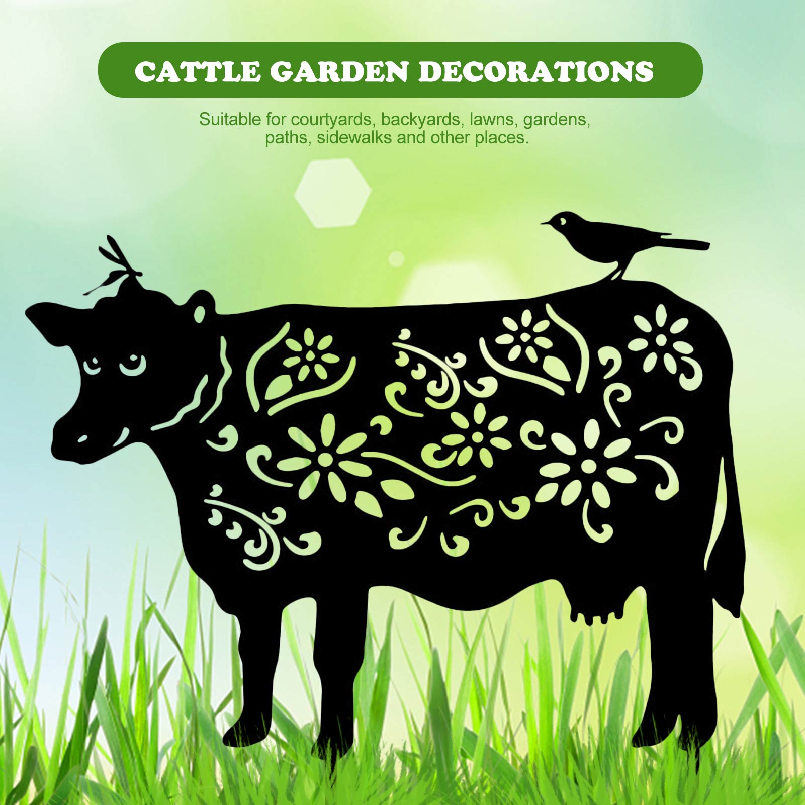 1pcs Easter Acrylic Hollow Inserts For Gardening Ornaments Yard Acrylic Art Outdoor Garden Backyard Decoration Lawn Stakes