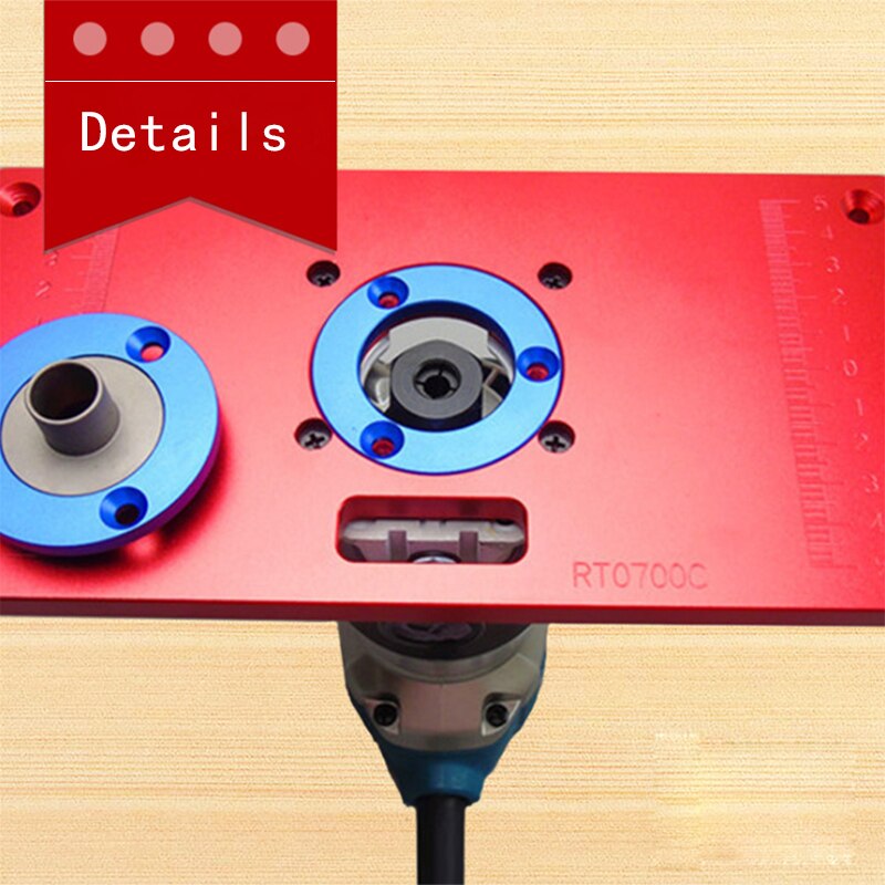 Aluminum Router Table Insert Plate W / 2 Router In... – Vicedeal