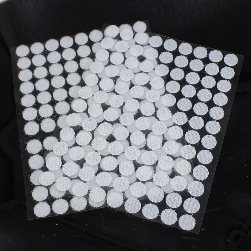 100 Pairs 10mm More color Magnetic Nylon Coin Sticker Double Sided Holes Hooks Loops Disc Round Pads Dot Fastener Tailors DIY