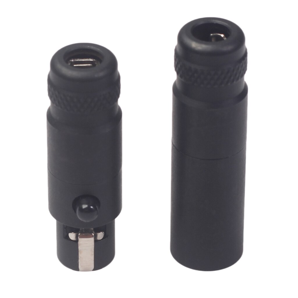 2x Mini XLR 3 Pin Plug Microphone Audio Shielded Connector Male/Female Black