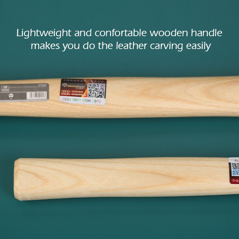 WUTA-mazo con cabeza de nailon para perforar cuero, martillo de doble cara para joyería, herramienta de artesanía de cuero hecha a mano, 32/35mm, 1 ud.