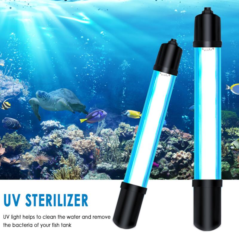 220V 5W Aquarium Uv Lamp Voorkomen Bacteriële Groei En Algen Fokken Uv Licht Sterilisator Vijver Aquarium Ultraviolet filter