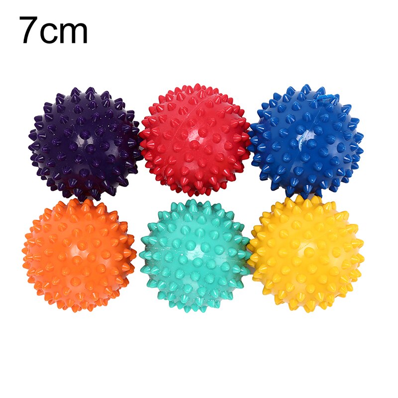 7/7.5/9cm fods spidse massagebold triggerpunkt sport fitness hånd fod smertelindring muskel afslapningsapparat unisex randomcolor: -en