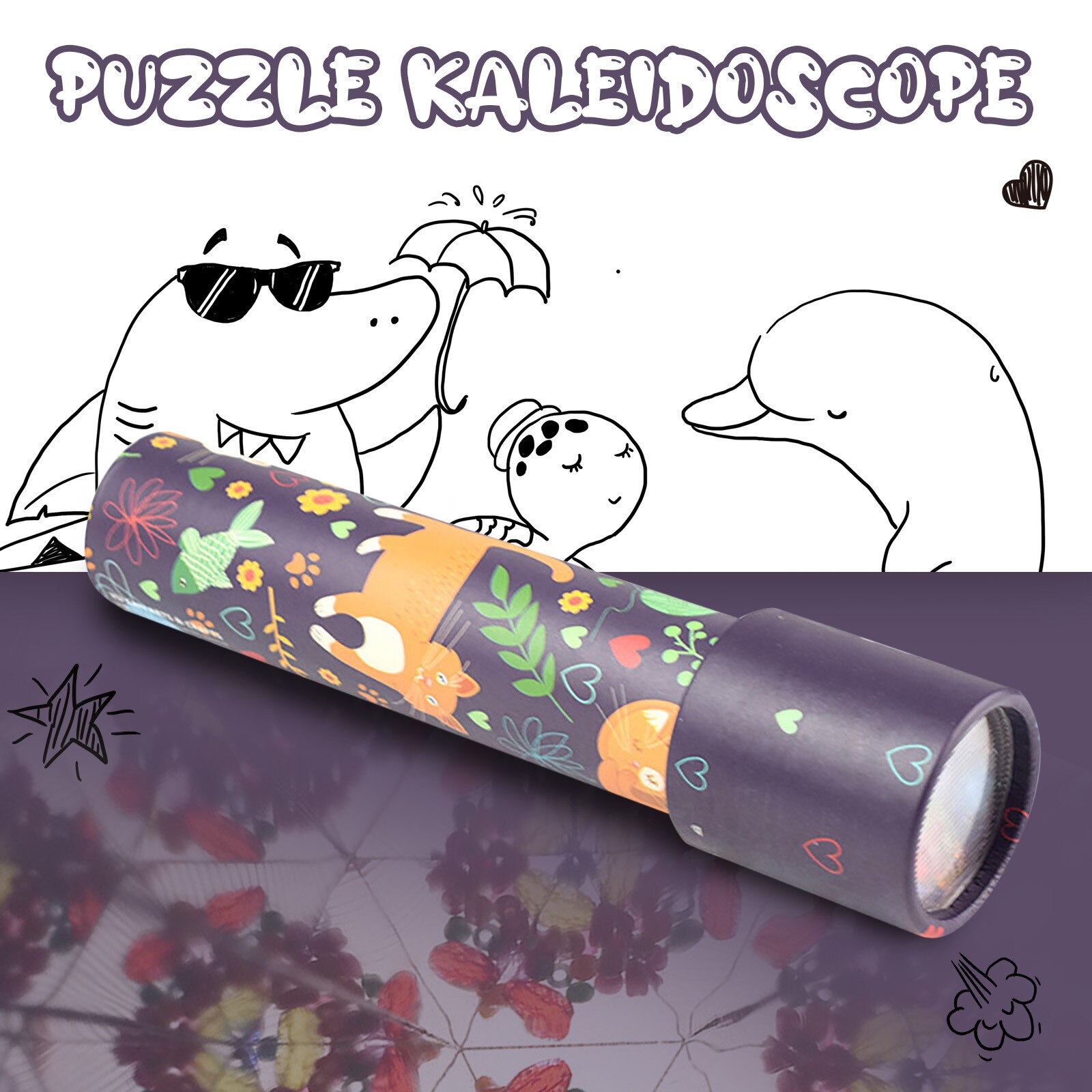 Interaktive Logische Rotierenden Kaleidoskop Magie Klassische Pädagogisches Spielzeug Für freundlicher Karikatur freundlicher 3d einfallsreich Spielzeug # P30