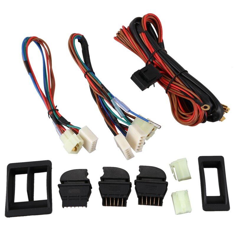 Auto Automatische Elektrische Fensterheber Schalter System & 12V Kabelbaum Bausatz Kontrolle PartsUniversal