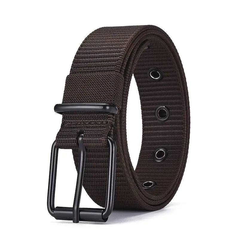 Cinturón de nailon súper duradero para hombre con hebilla de liberación rápida, adecuado para ropa de trabajo diaria, versátil tanto para hombres como para mujeres: Verde militar