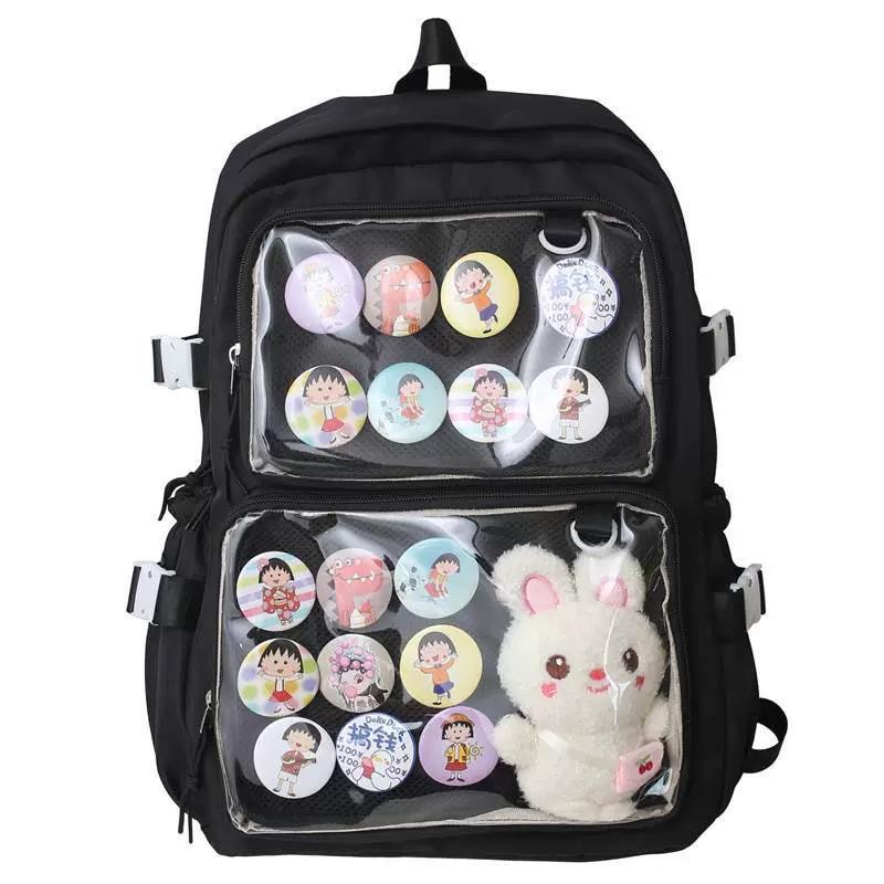Japanese Kawaii Itabag Women Transparent Backpack Women Large Capacity Ita Backpack School Bags For College Student JK