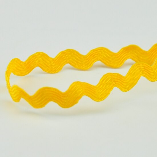 5mm S Shaped Curve Wavy Lace Trim Ribbon Handmade Hat Clothing Curtain Pillow Decor DIY Sewing Crafts Wedding Party Decorations: gold