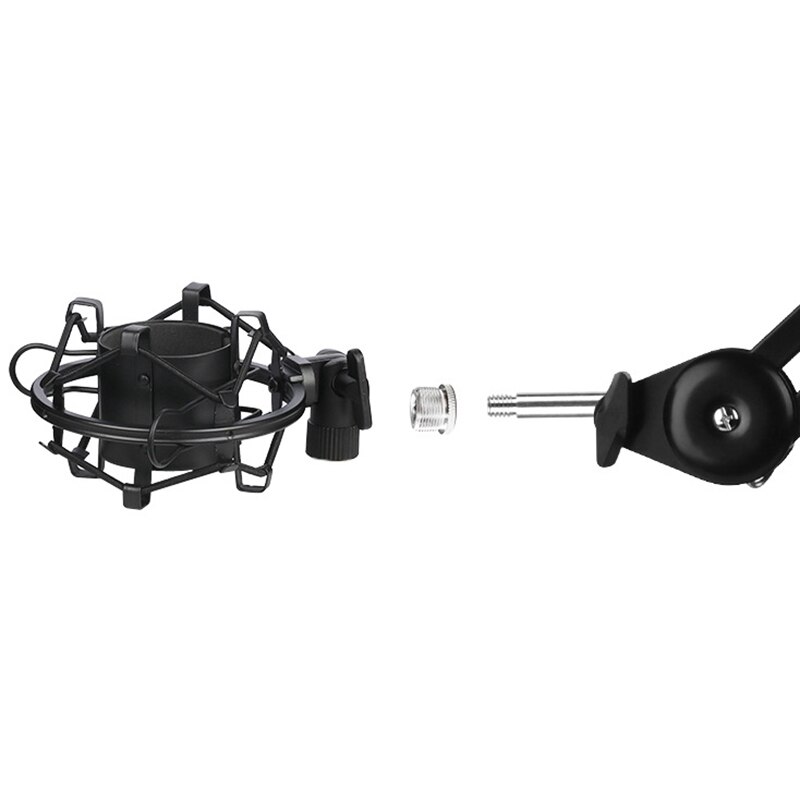 Heavy Duty Microphone Stand Adjustable Suspension Boom Scissor Arm Mount Stand Holder for Voice Recording(Small)